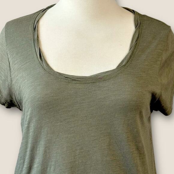 Social Standard Sanctuary Cap Short Sleeve T Shirt Top Scoop Neck Size XXL Green - Picture 5 of 13